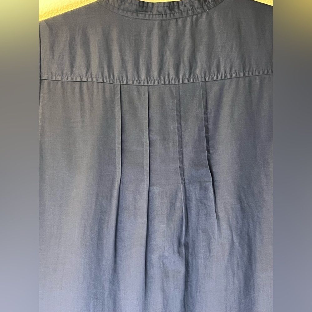 Lands End Navy Blue Sleeveless Lined Pintuck Pleats Dress - Size‎ 6 - Picture 5 of 7